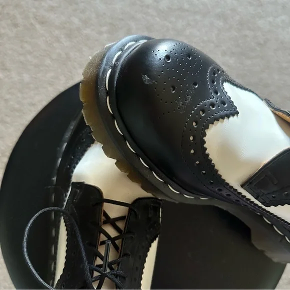 Dr. Martens Black and White Oxford Shoes - Picture 6 of 8